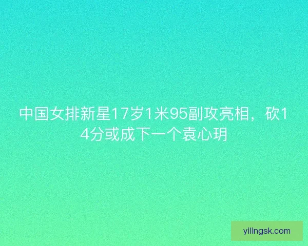 中国女排新星17岁1米95副攻亮相，砍14分或成下一个袁心玥